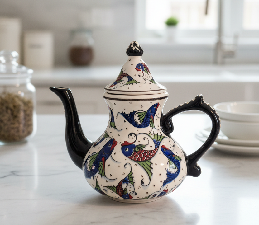 Handmade Turkish Ceramic Teapot