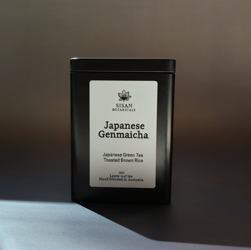 Japanese Genmaicha Green Tea Loose Leaf Tin 160g