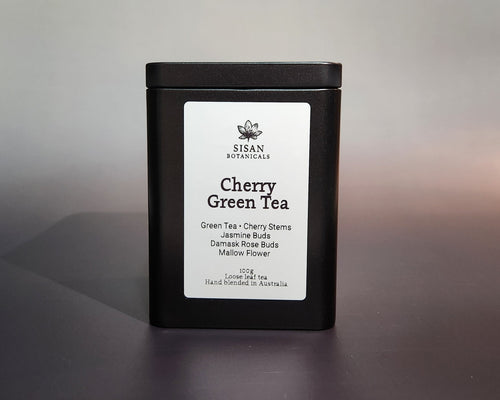 Cherry Green Tea Loose Leaf Tin 100g