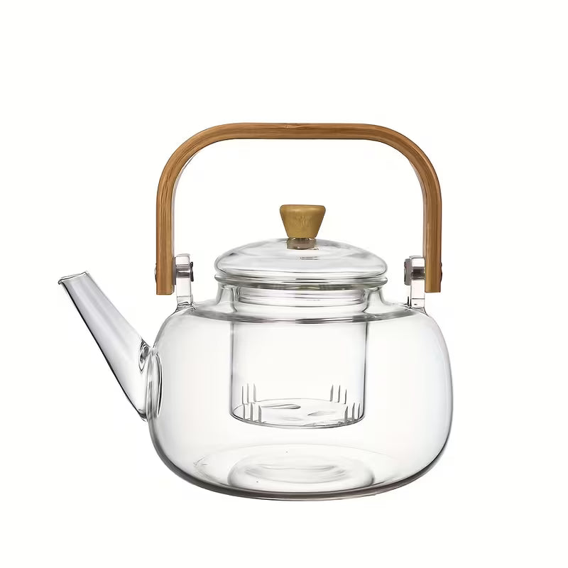 Glass Teapot with Bamboo Handle – 900ml