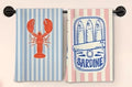Lobster & Sardine Kitchen Towel Set – 2 Pieces