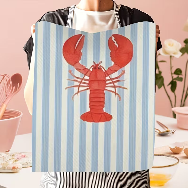 Lobster & Sardine Kitchen Towel Set – 2 Pieces