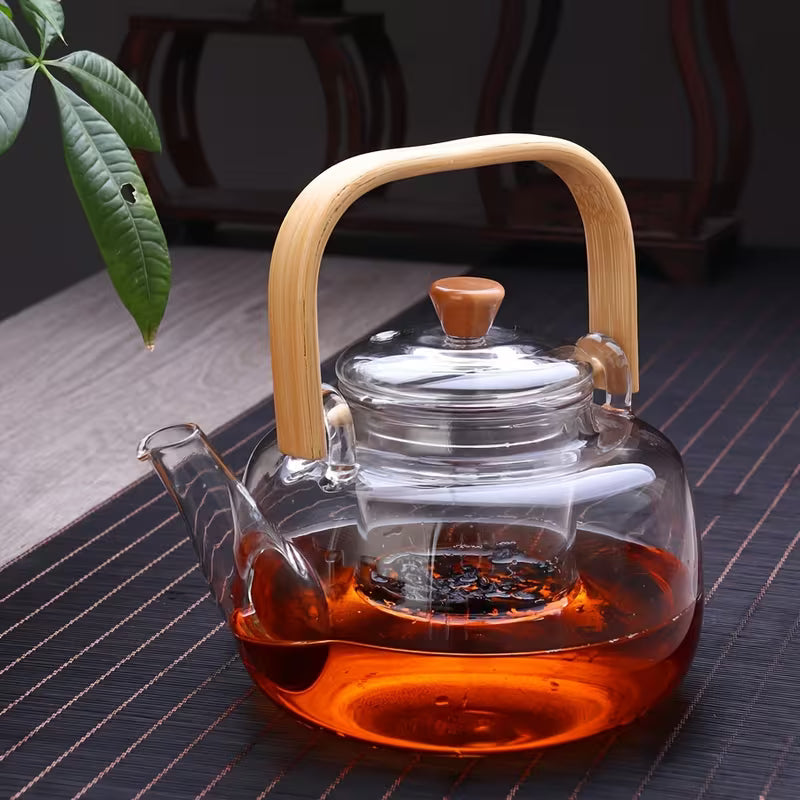 Glass Teapot with Bamboo Handle – 900ml