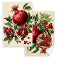 Pomegranate Tea Towels — Set of Two