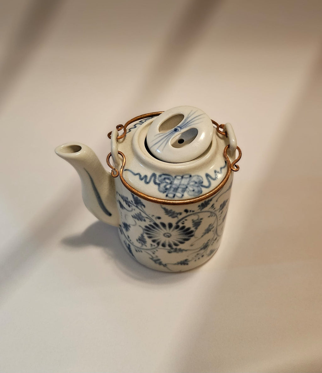 Vietnamese Ceramic Teapot 120ml Blue Pattern