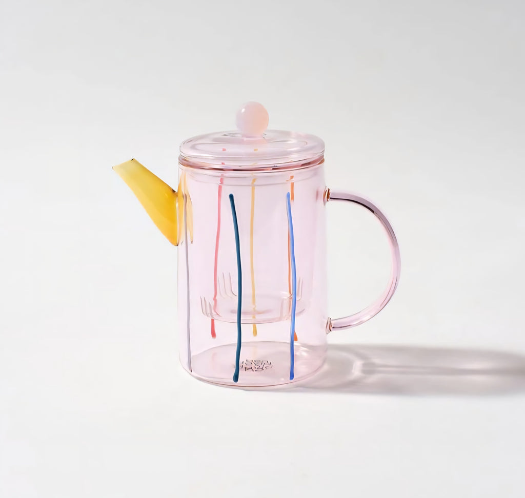Retro Glass Teapot for 2