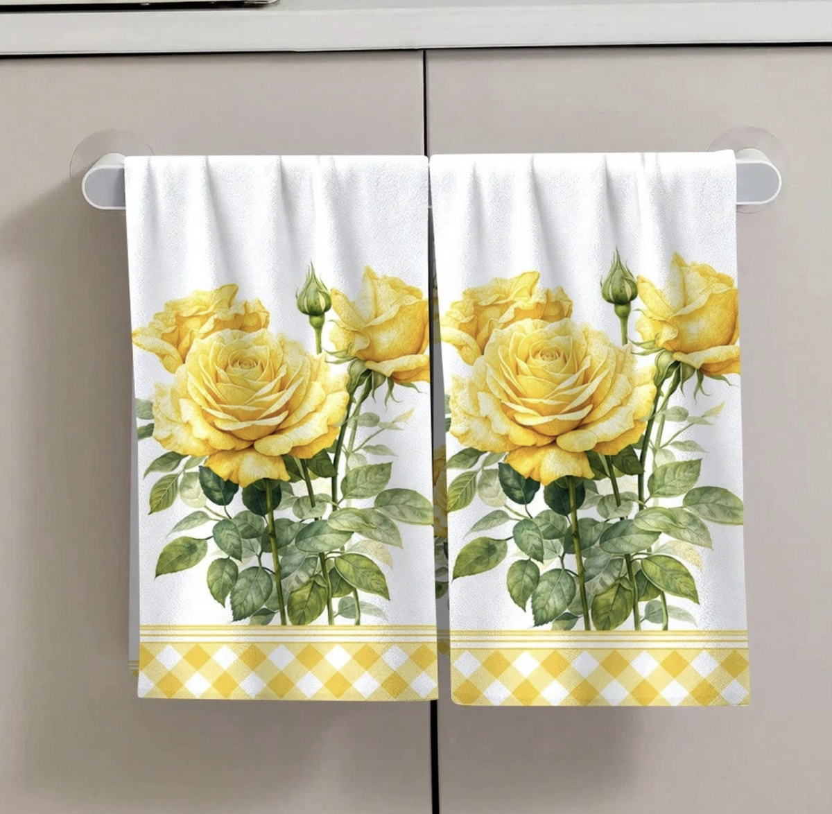 Golden Rose Tea Towels — Set of Two