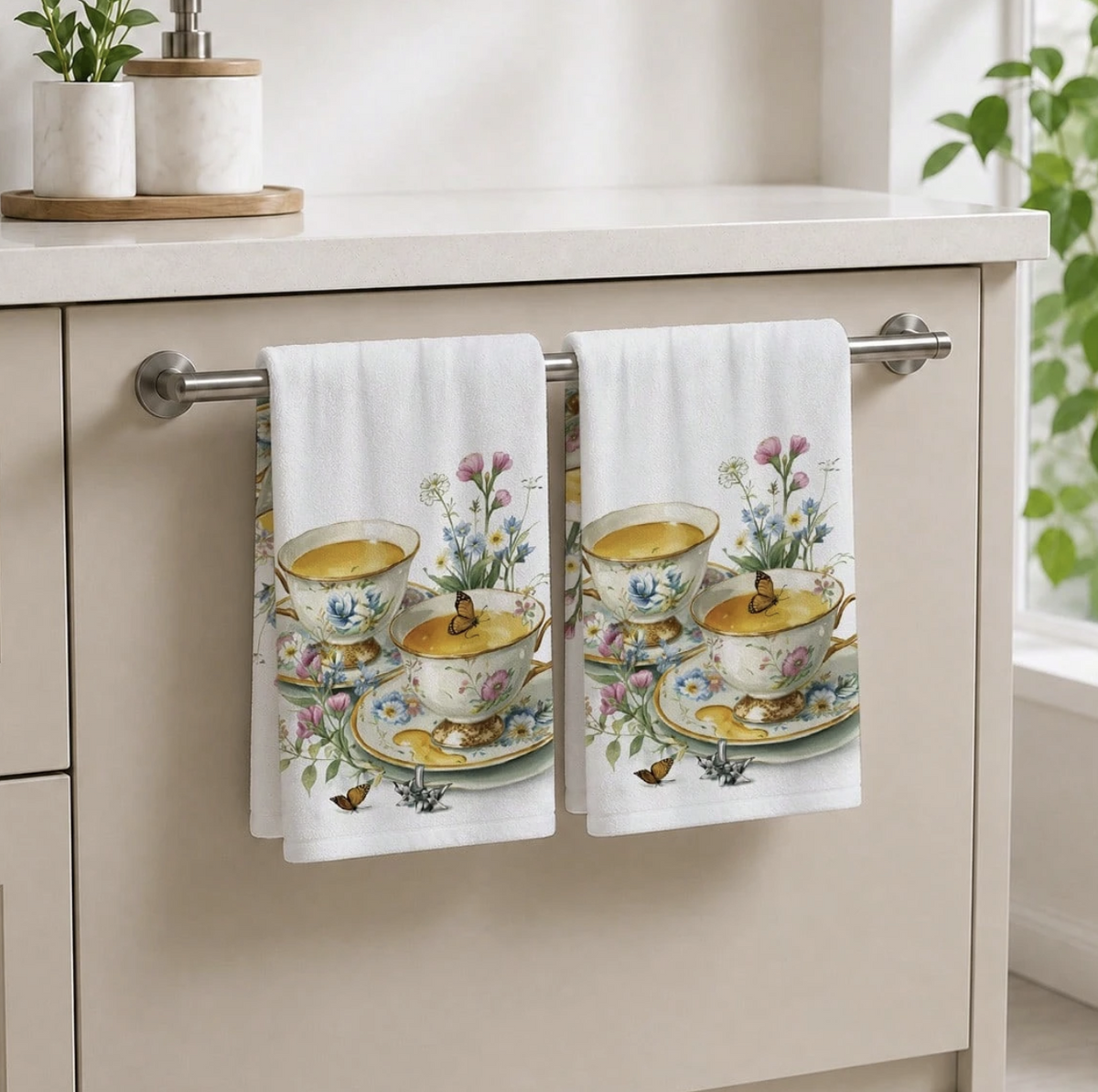 Afternoon Tea Garden Tea Towels — Set of Two