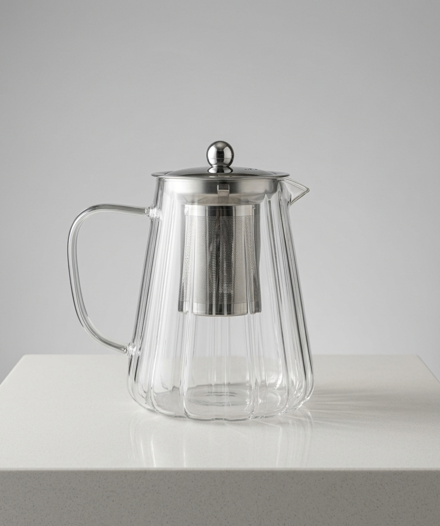 Glass Teapot with Stainless Steel Filter 860ml