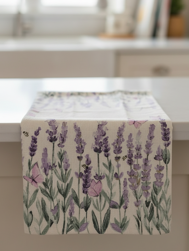 Lavender & Butterfly Tea Towel – 100% Cotton