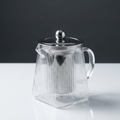 Ribbed Glass Teapot with Stainless Steel Infuser – 350ml