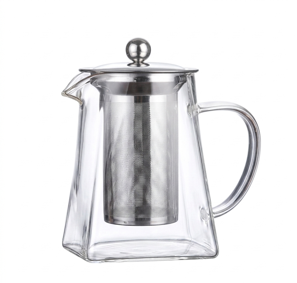 Glass Teapot with Stainless Steel Filter & Lid – 950ml