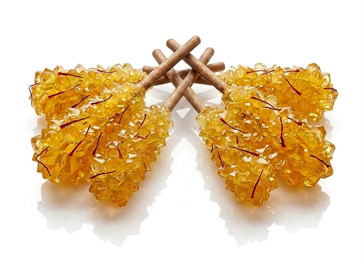 Saffron Rock Candy - 6 sticks